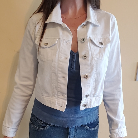 Chetta B Jackets & Blazers - White Jean Jacket